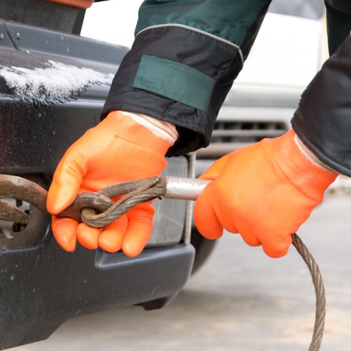 Tow hook used for roadside assistance and wheel lift towing
